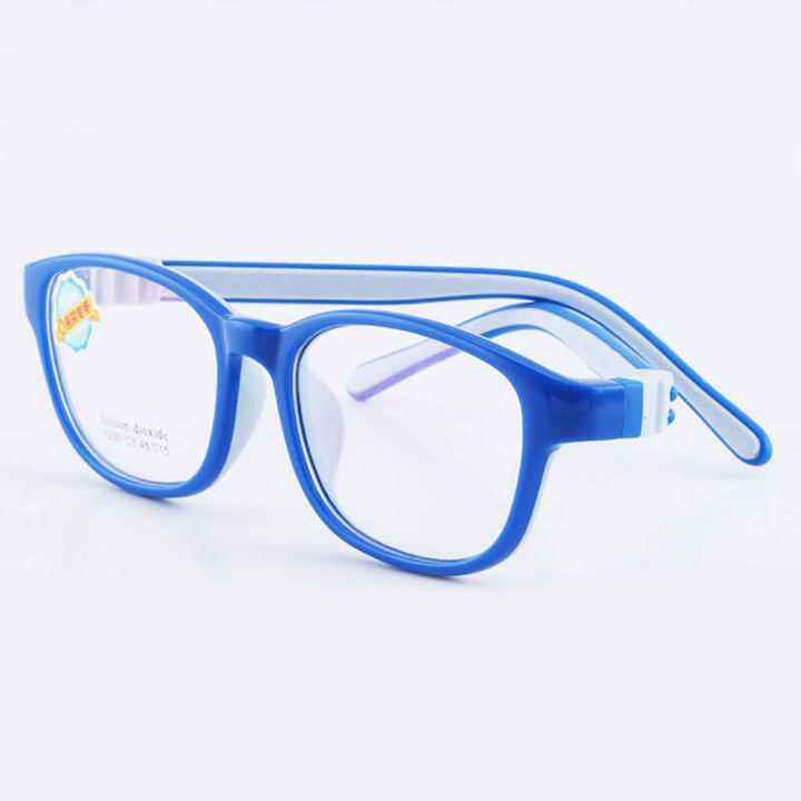 Reven Jate 1255 Child Glasses Frame For Kids Eyeglasses Frame Flexible Frame Reven Jate Blue  