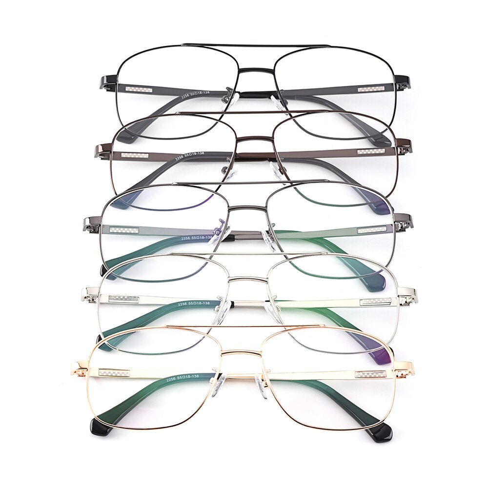 Men's Eyeglasses Square Full Rim Titanium Alloy Frame Y2256 Full Rim Gmei Optical   