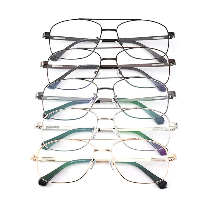 Men's Eyeglasses Square Full Rim Titanium Alloy Frame Y2256 Full Rim Gmei Optical   