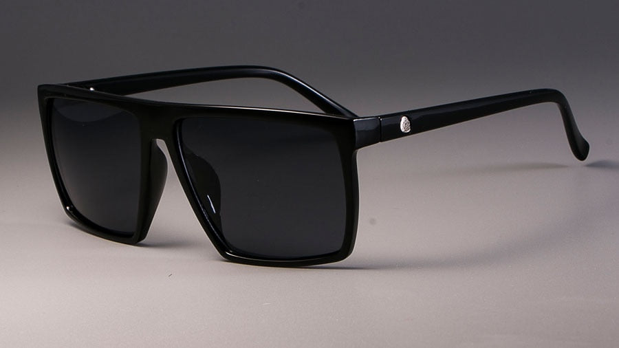 CCspace Unisex Full Rim Acetate Square Frame Steampunk Sunglasses Kulou Sunglasses CCspace Sunglasses black black  