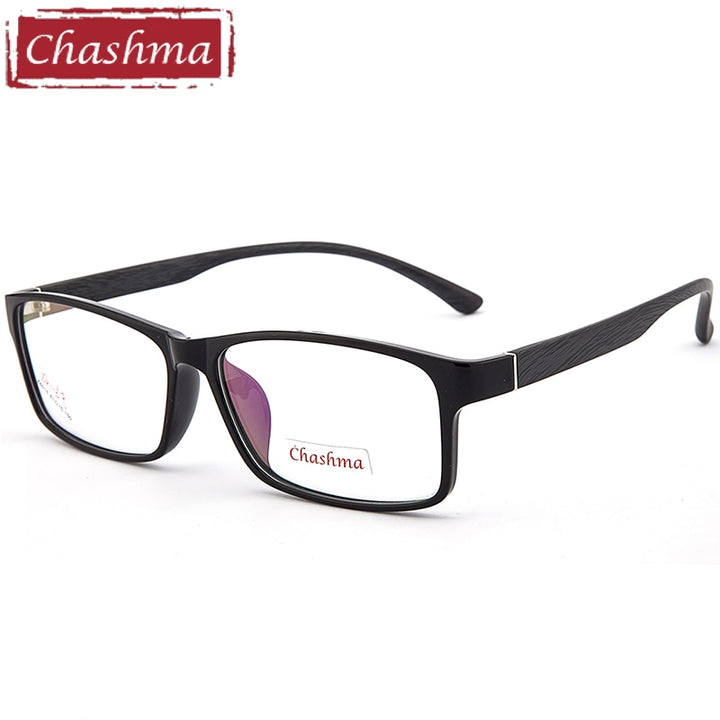 Men's Eyeglasses 155 mm Super Big Size 6015 Frame Chashma Wood Like Temple  