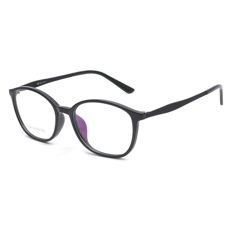 Reven Jate S1020 Acetate Full Rim Flexible Eyeglasses Frame For Men And Women Eyewear Frame Spectacles Full Rim Reven Jate Black  