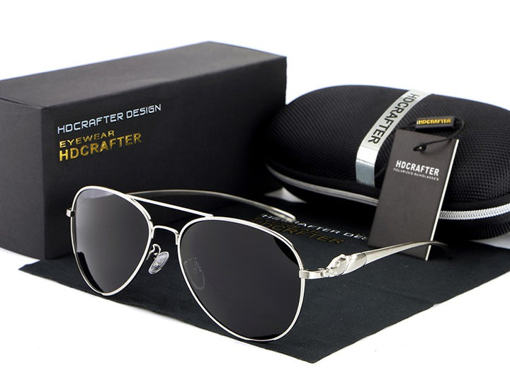 Hdcrafter Women's Full Rim Oval Double Bridge Alloy Frame Polarized Sunglasses L912 Sunglasses HdCrafter Sunglasses   