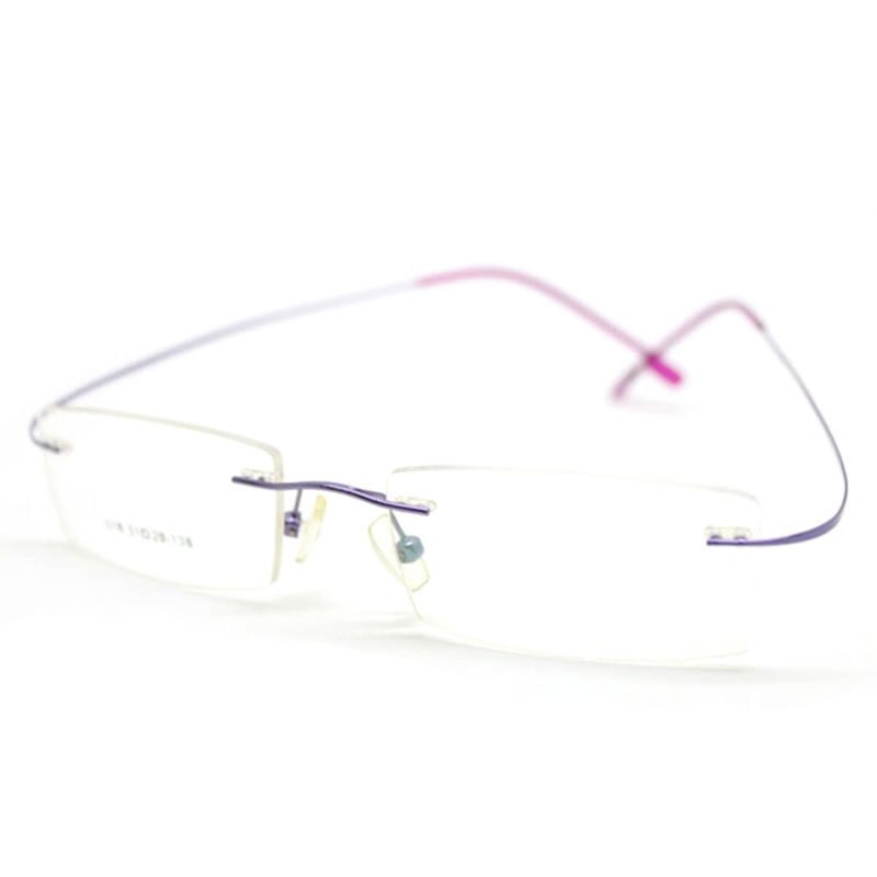 Unisex Eyeglasses Titanium Rimless Memory Alloy Frame 518 Rimless Brightzone   
