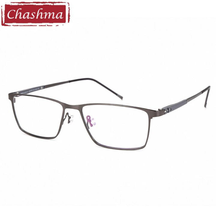 Men's Eyeglasses Alloy Frame Big Circle 140 9244 Frame Chashma gray  