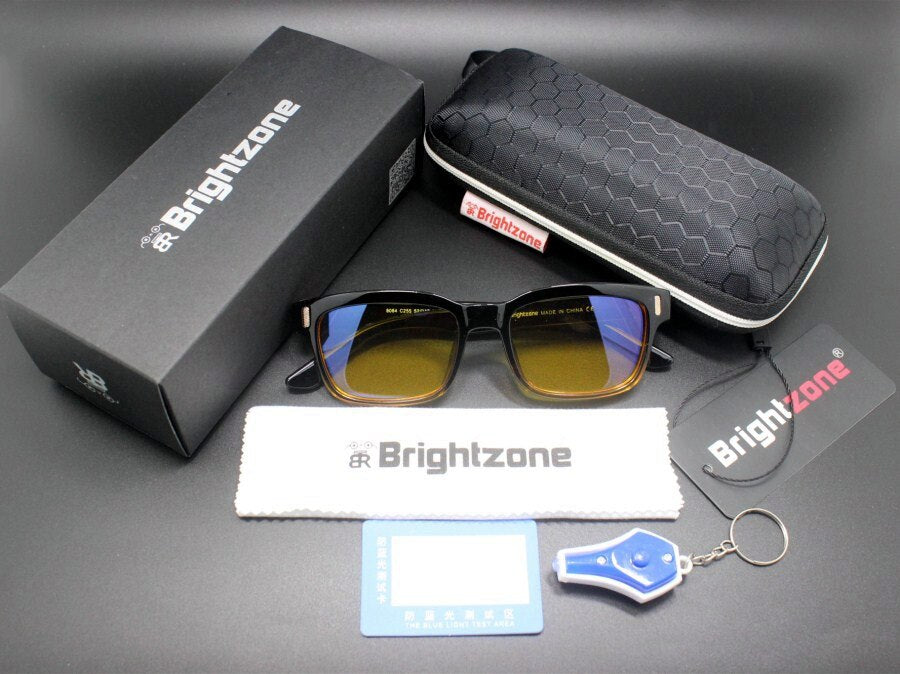 Unisex Eyeglasses Anti Blue Ray Light Anti-Fatigue Gaming Computer Anti Blue Brightzone Brown Gradient Case2  