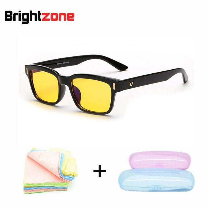 Men's Eyeglasses Anti Blue Ray Light Night Vision Night Vision Brightzone Bright Black case1  