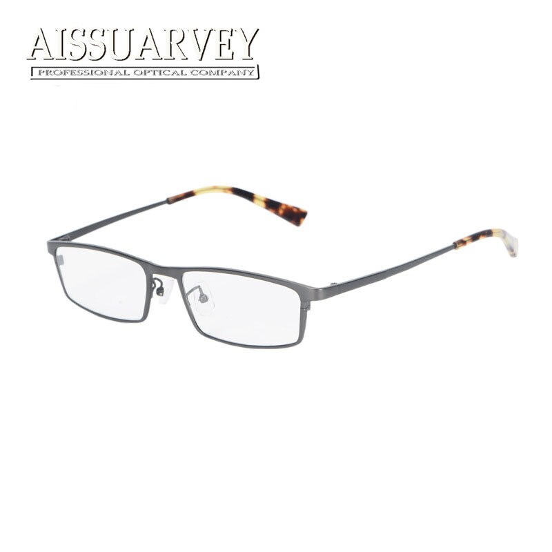 Aissuarvey Men's Full Rim Titanium Frame Eyeglasses  AS0003 Full Rim Aissuarvey Eyeglasses gray  
