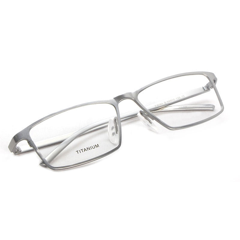 Reven Jate Men's Full Rim Square Titanium Eyeglasses P8184 Full Rim Reven Jate   