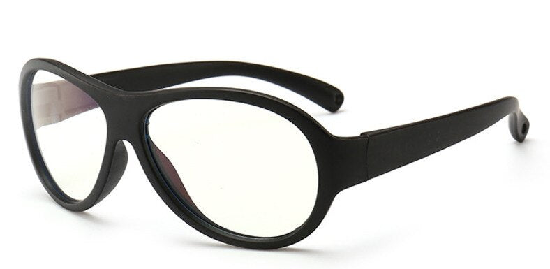Unisex Children's Round Anti Blue Light Eyeglasses Silica Gel Frame Anti Blue Brightzone   