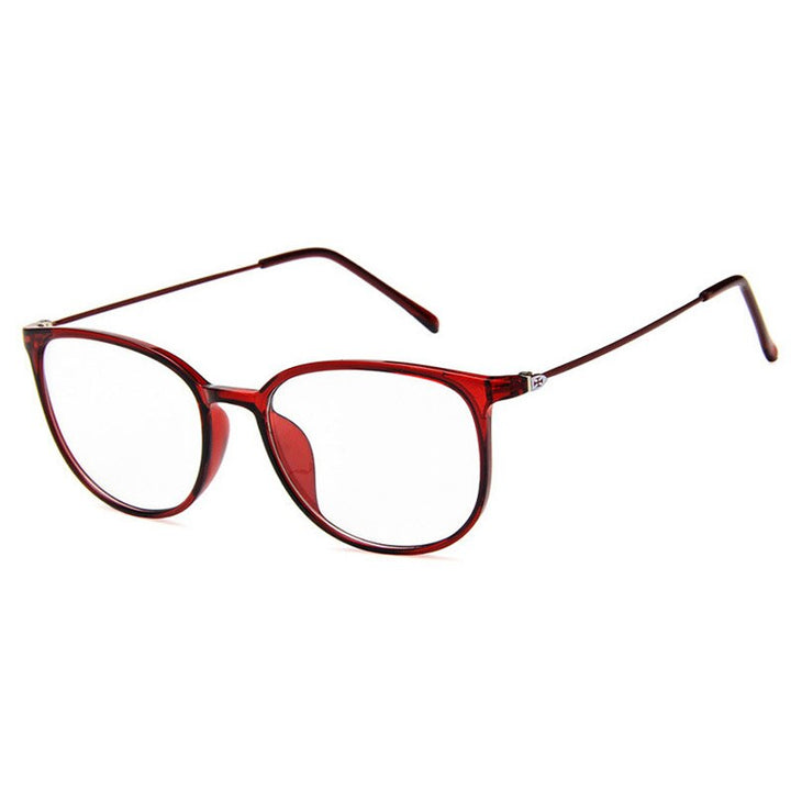 Reven Jate Model No.872 Slim Frame Eyeglasses Frame Glasses Spectacles Eyewear For Men And Women Frame Reven Jate Red  