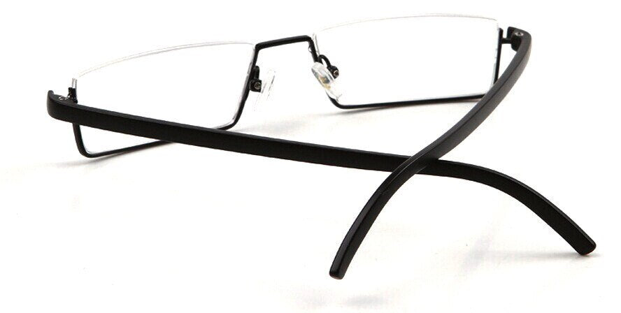 Brightzone Unisex Semi Rim Square Alloy Tr 90 Reading Glasses 1005 Reading Glasses Brightzone   