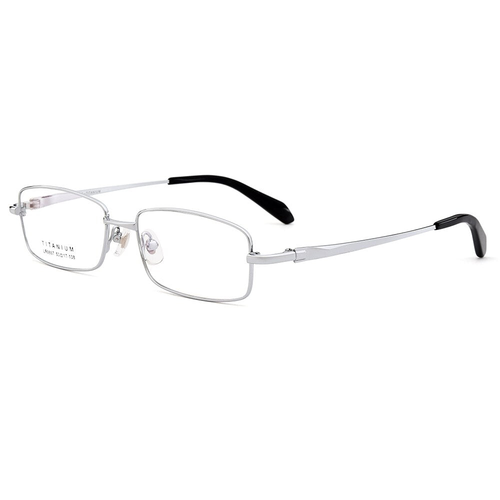 Men's Eyeglasses Ultralight 100% Pure Titanium Half Rim Lr9867 Semi Rim Gmei Optical   
