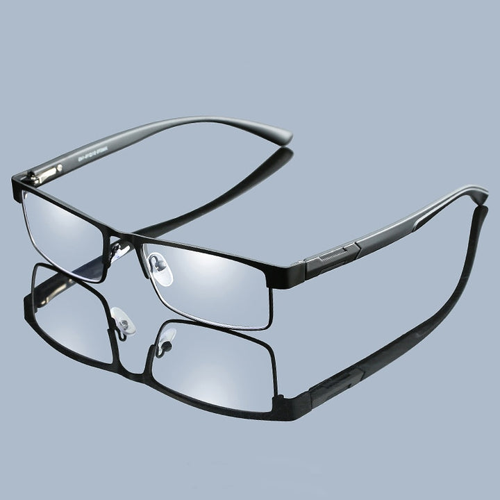 Handoer Unisex Full Rim Square Alloy Reading Glasses 070 Reading Glasses Handoer   