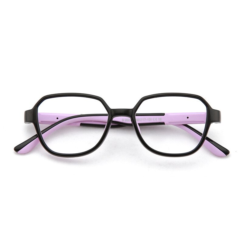 Unisex Children's Anti Blue Light Eyeglasses S2027 Anti Blue Brightzone Black Purple  