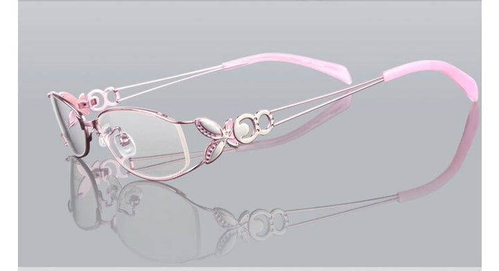 Hotochki Women's Full Rim Alloy Butterfly Frame Eyeglasses 6150 Full Rim Hotochki   