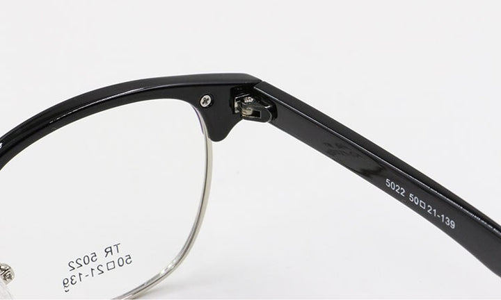 Unisex Eyeglasses Round Frame Tr90 Plastic Titanium 5022 Frame Bclear   