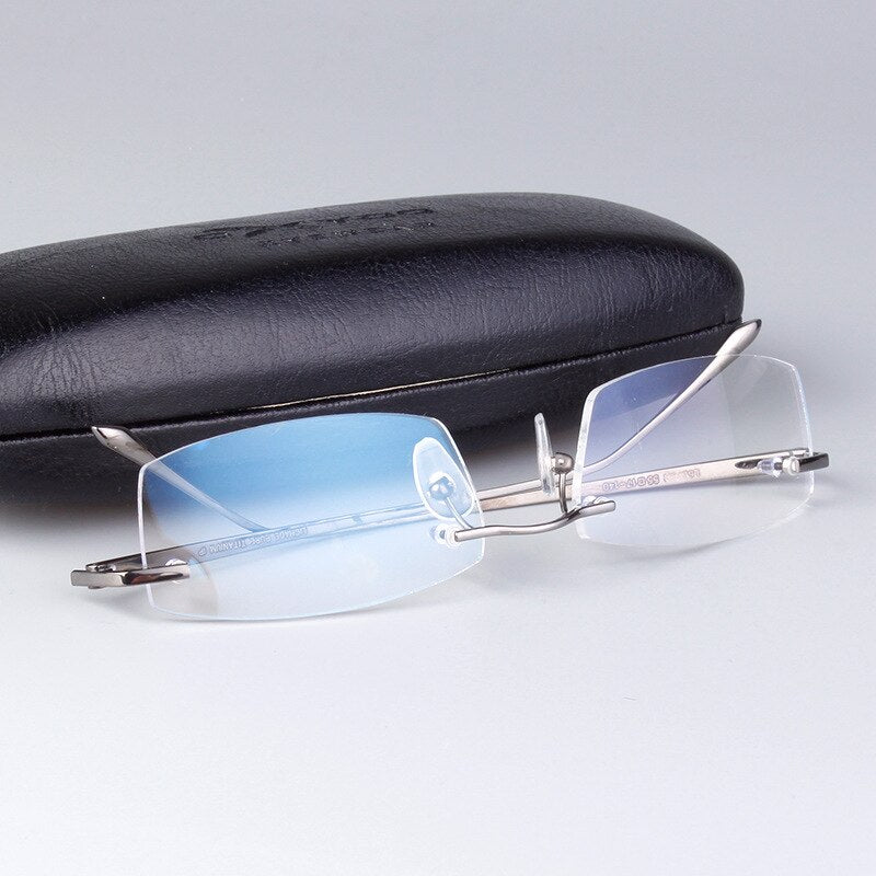 Men's Eyeglasses Rimless Pure Titanium Ultra-light As6379 Rimless Aissuarvey Eyeglasses   