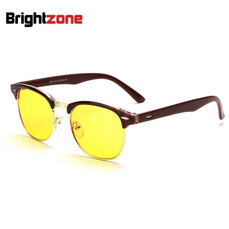 Unisex Eyeglasses Night Vision Anti-blue Glasses Anti-fatigue Acetate Night Vision Brightzone   