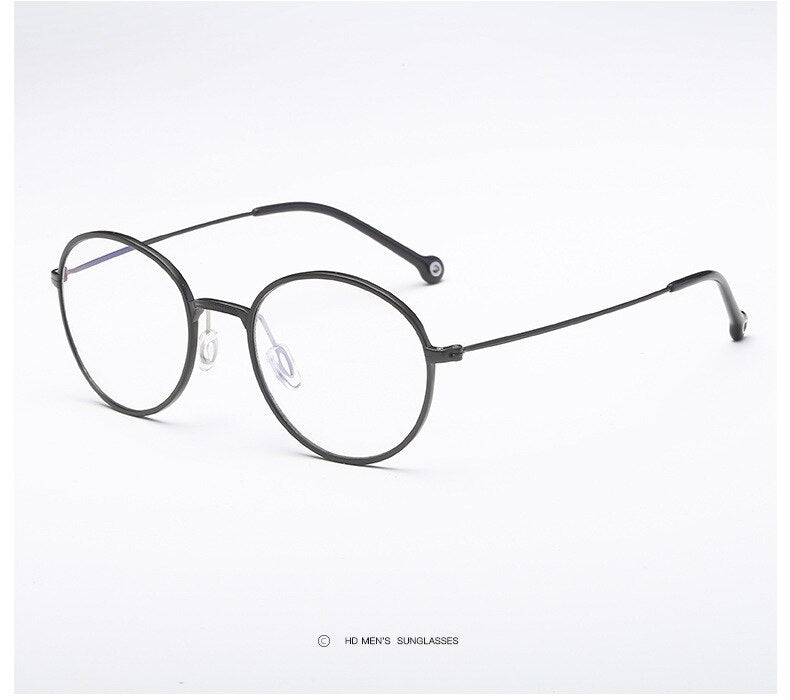 Unisex Eyeglasses Full Frame Round Anti Blue Light Th0003 Anti Blue Brightzone black  
