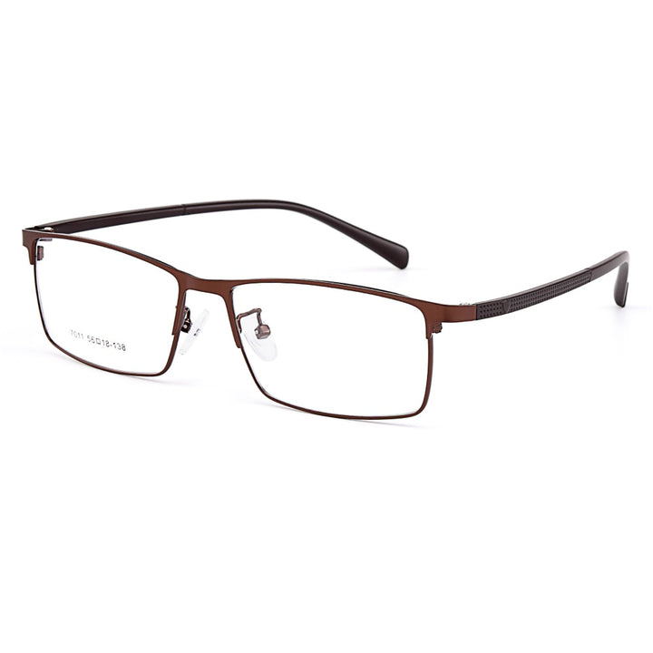 Men's Eyeglasses Semi Rim Titanium Alloy Square Y7011 Frame Gmei Optical C4  