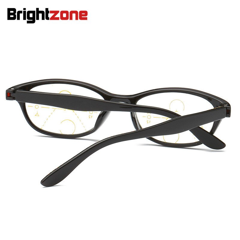 Unisex Oval Plastic Titanium Frame Progressive Lens Reading Glasses Reading Glasses Brightzone   
