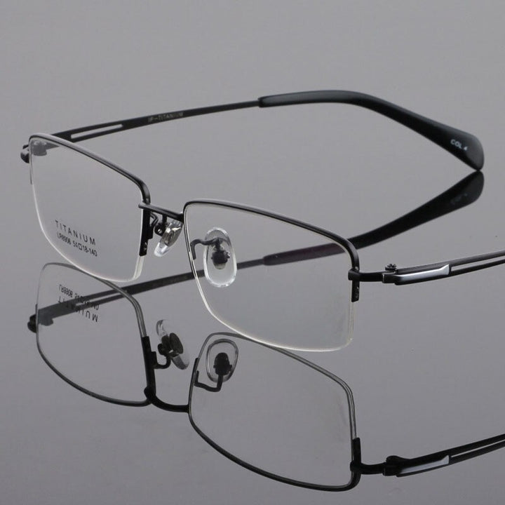 Men's Titanium Half Rim Eyeglasses – FuzWeb