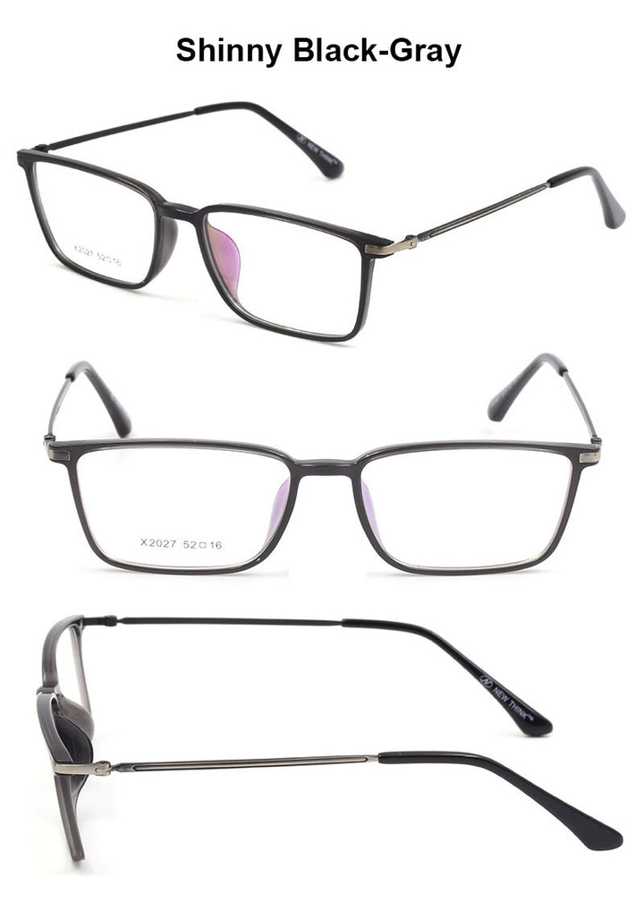 Reven Jate X2027 Full Rim Plastic Metal Eyeglasses Frame For Men And Women Eyewear Glasses Frame 5 Colors Full Rim Reven Jate   