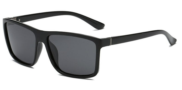 Men's Sunglasses Square Tac Polarized Driver Sunglasses Brightzone Matte Black-Gray  