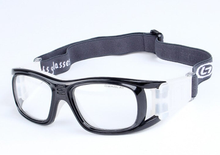 Chashma Ottica Unisex Full Rim Square Acetate Sport Goggle Eyeglasses 0847 Sport Eyewear Chashma Ottica Bright Black  