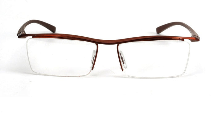Hotony Men's Semi Rim Browline Titanium Frame Eyeglasses P8189 Semi Rim Hotony   