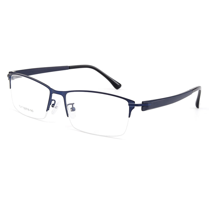 Men's Eyeglasses Semi Rim Titanium Alloy Square Y7017 Frame Gmei Optical C2  