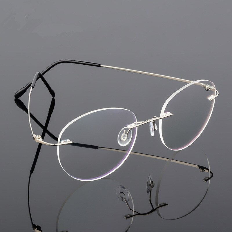 Unisex Eyeglasses Round Ultra-light Memory Titanium Alloy 862 Frame SunnyFunnyDay   