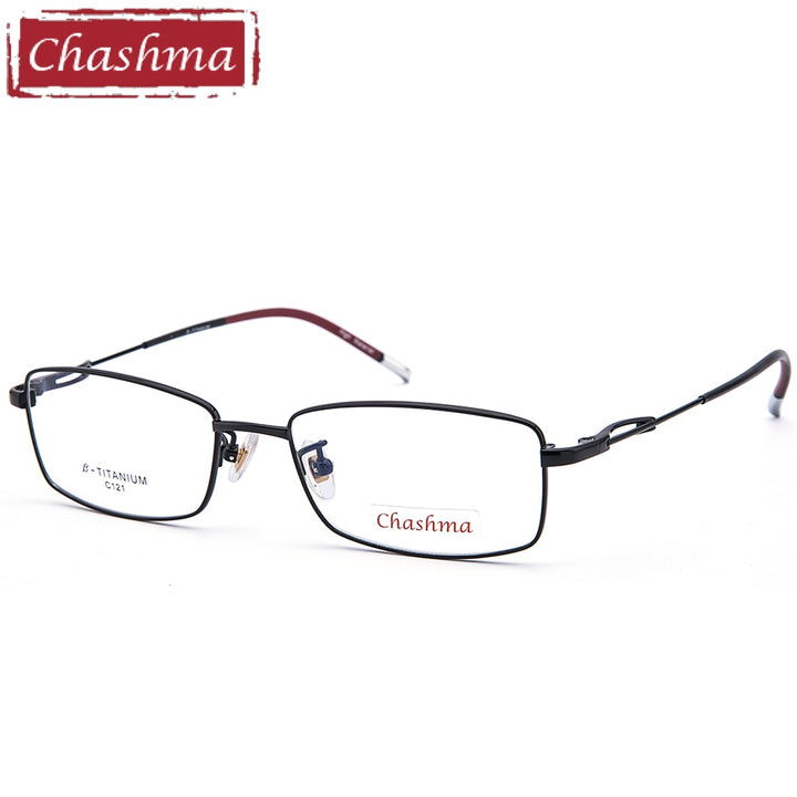 Chashma Ottica Men's Full Rim Square Titanium Eyeglasses 121 Full Rim Chashma Ottica   