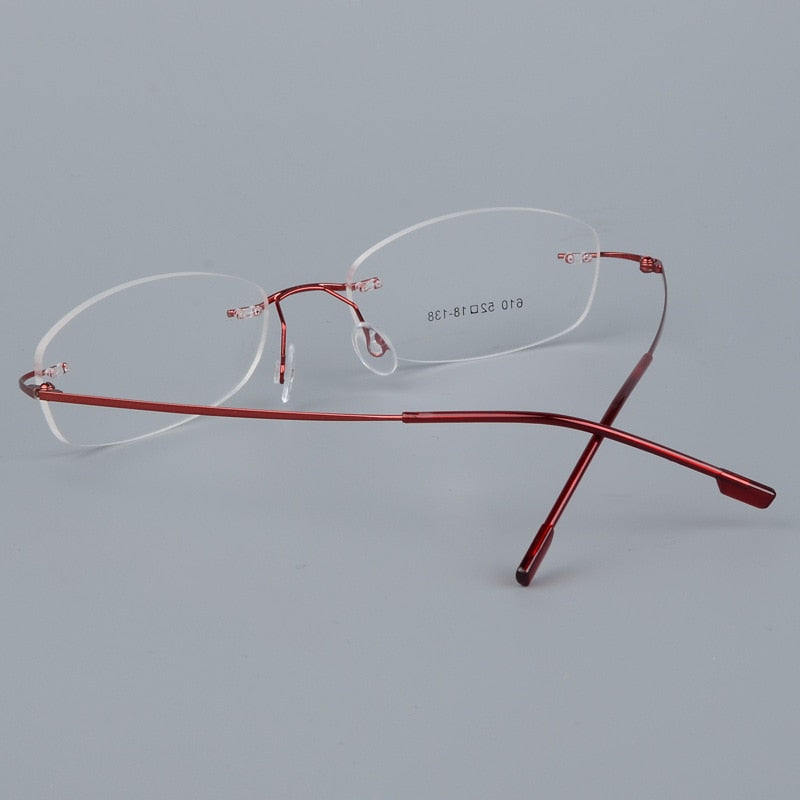 Women's Rimless Eyeglasses Titanium Alloy Frame Sj610 Rimless Bclear   
