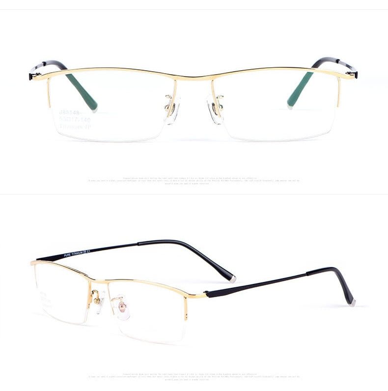 Reven Jate Glasses Half Rim Eyeglasses Titanium Frame Lens Eye Glasses Frame Eyewear Semi Rim Reven Jate   