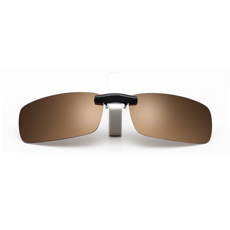 Hotochki Unisex Square Polarized Clip On Driving Sunglasses Sunglasses Hotochki Auburn  