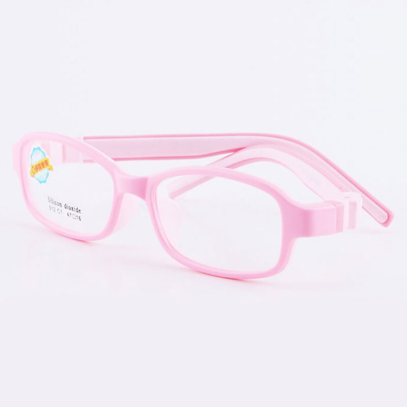 Reven Jate 512 Child Glasses Frame For Kids Eyeglasses Frame Flexible Quality Eyewear Frame Reven Jate Pink  