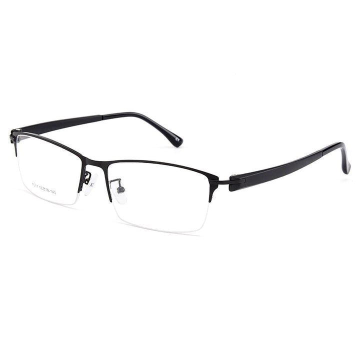 Men's Eyeglasses Semi Rim Titanium Alloy Square Y7017 Frame Gmei Optical C1  