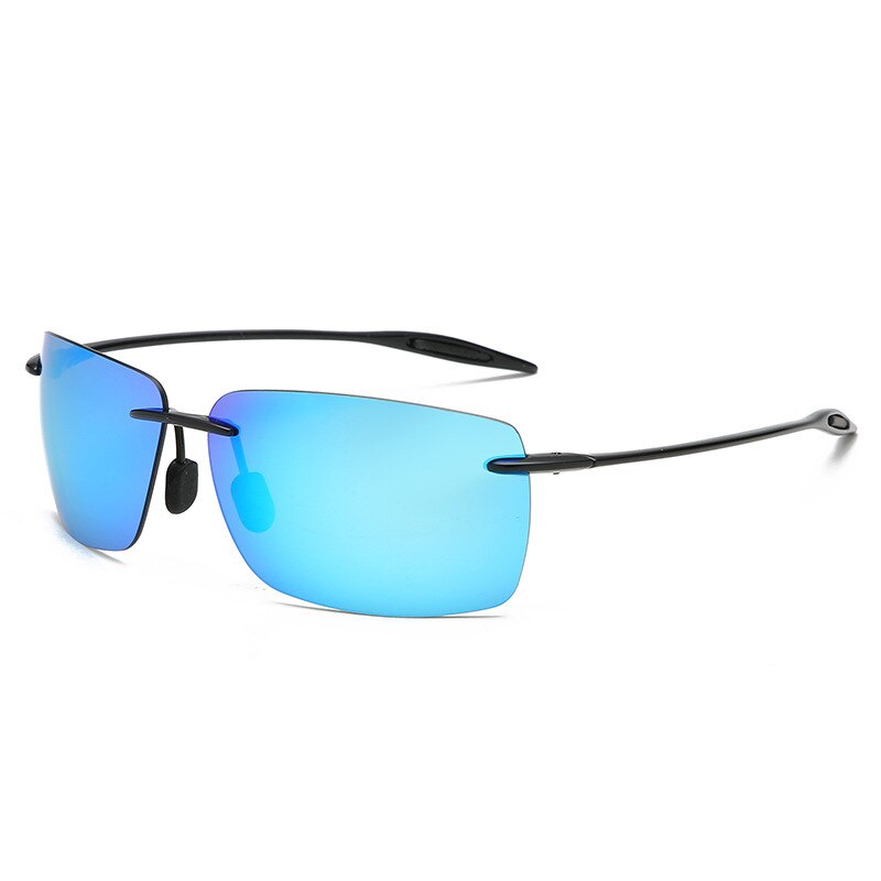 Men's Sunglasses Rimless Ultra-light TR90 Sunglasses Brightzone Blue  