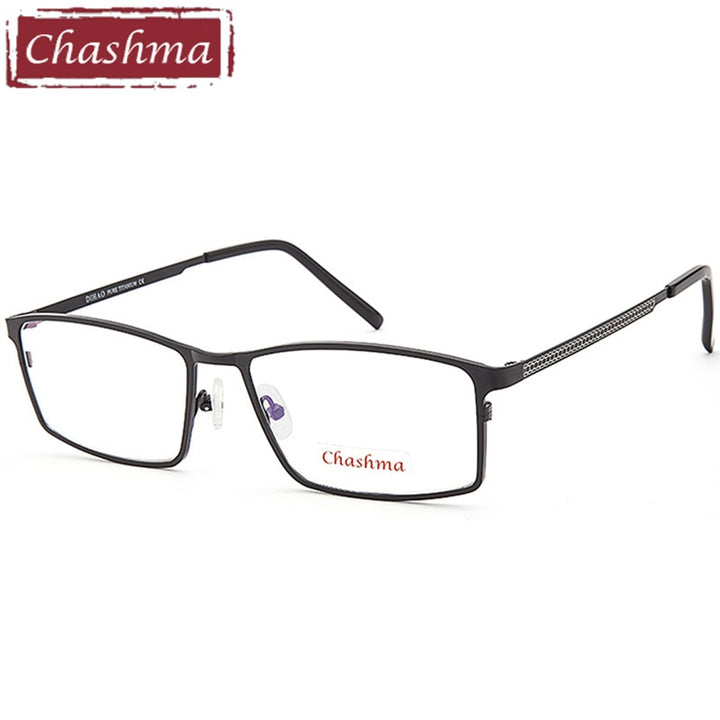 Chashma Ottica Men's Full Rim Square Titanium Eyeglasses 7021 Full Rim Chashma Ottica   