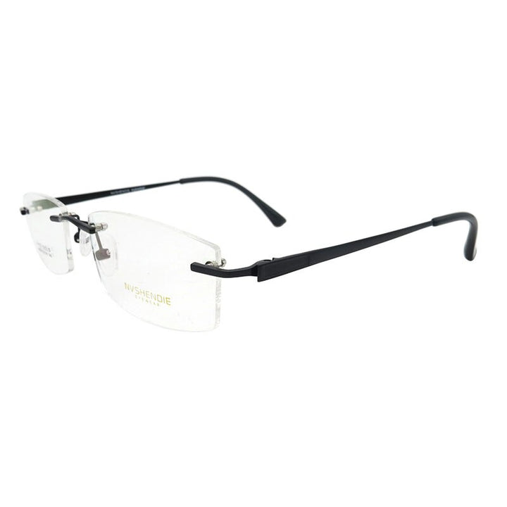 Men's Eyeglasses Titanium Alloy S8326 Rimless Rimless Gmei Optical black  