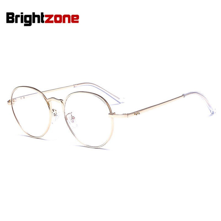 Unisex Eyeglasses Round Spectacle Glasses 5320 Frame Brightzone Golden  