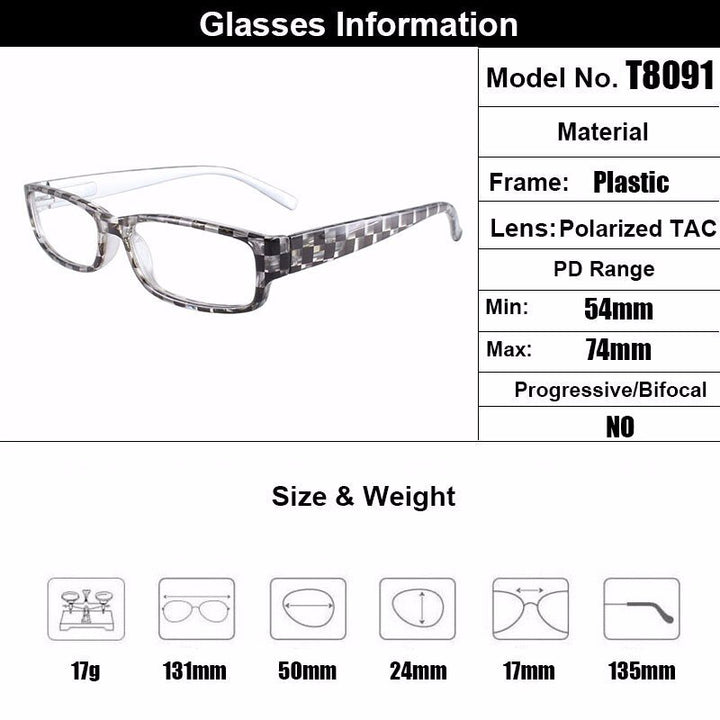 Women's Eyeglasses Plastic Rectangular Full Rim Glasses Frame T8091 Full Rim Gmei Optical   