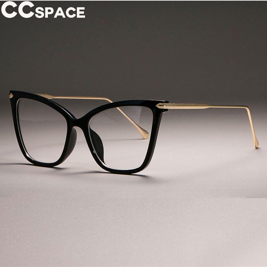 CCSpace Women's Eyeglasses Oversized Square Cat Eye Frames – FuzWeb