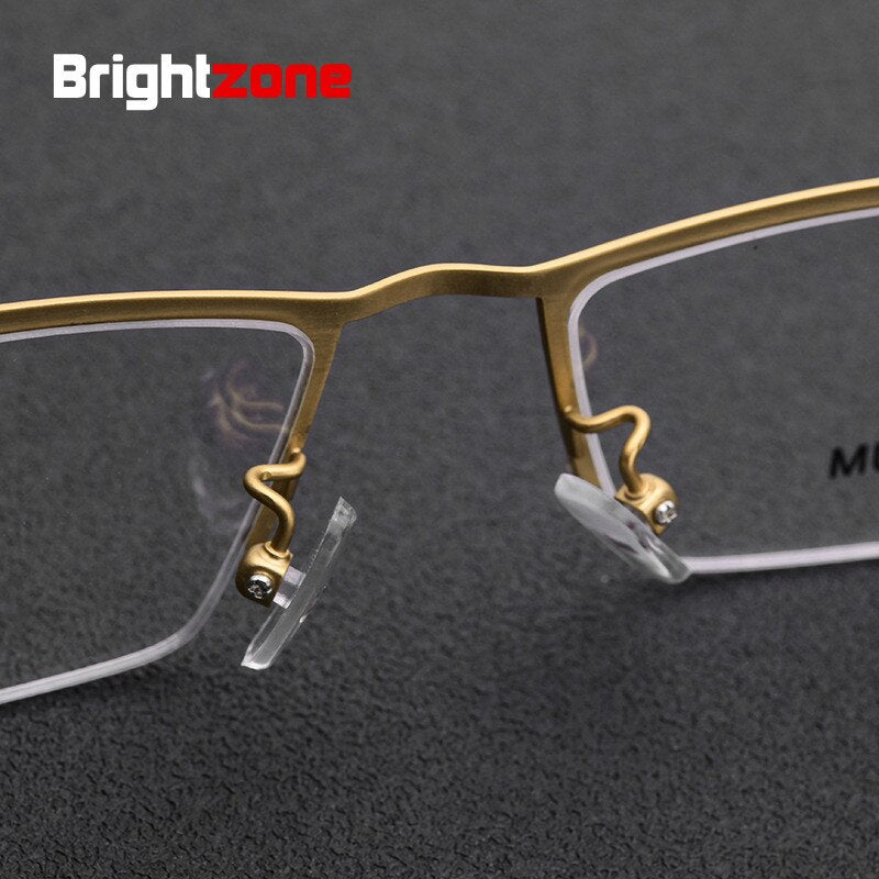 Unisex Eyeglasses Titanium Tr90 Half Spectacle Frame 8332 Frame Brightzone   