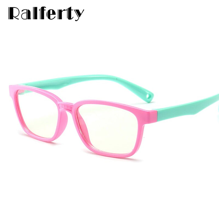 Ralferty Kids Square Eyeglasses Anti-blue Light TR90 Flexible M8140 Anti Blue Ralferty   
