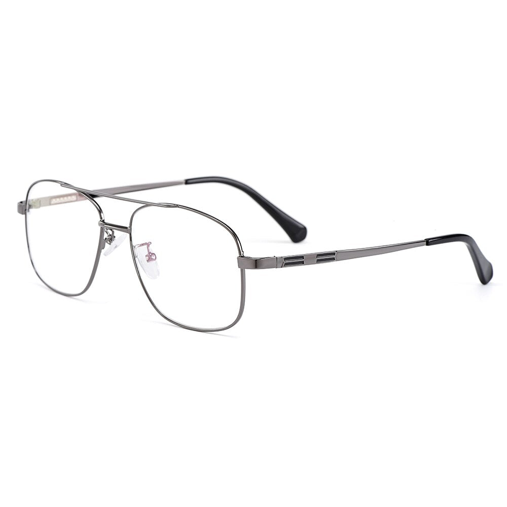 Men's Eyeglasses Square Full Rim Titanium Alloy Frame Y2256 Full Rim Gmei Optical C3 Gun  