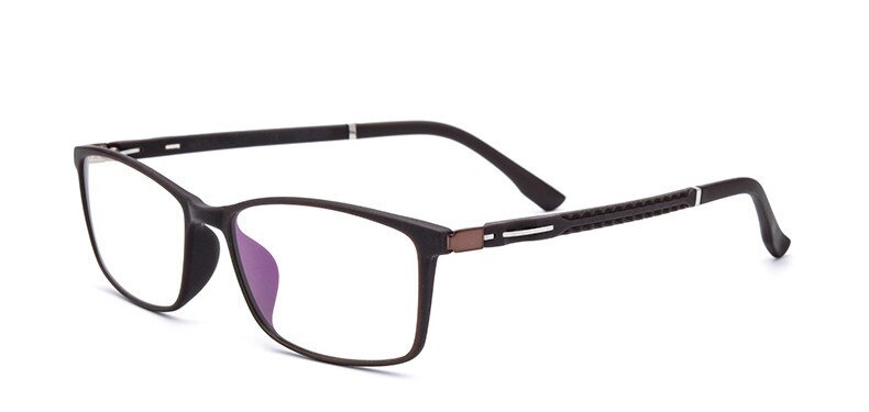 Unisex Eyeglasses Square Full Rim Tr90 Frame Ultem 621 Full Rim Brightzone   