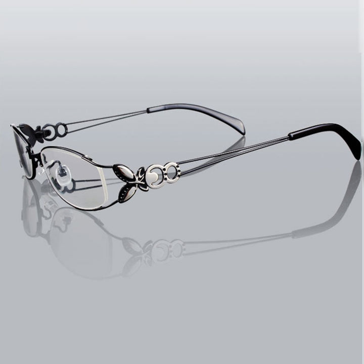 Hotochki Women's Full Rim Alloy Butterfly Frame Eyeglasses 6150 Full Rim Hotochki black  